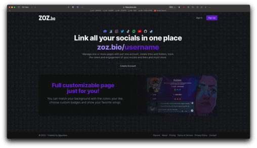 ZOZ.BIO project cover